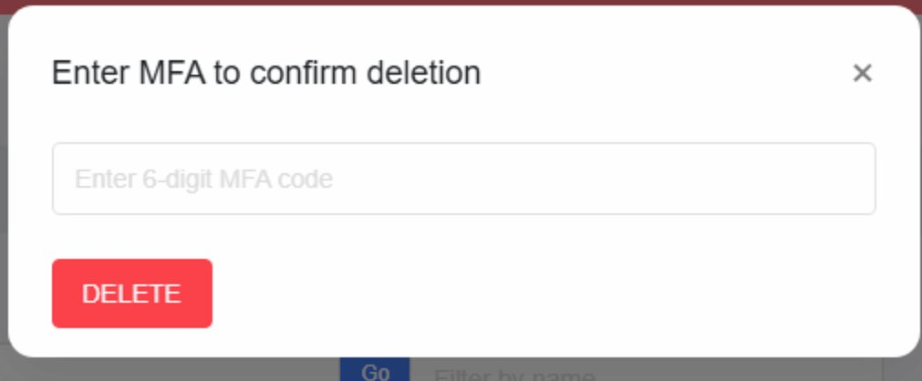 Enter MFA to Confirm Folder Deletion