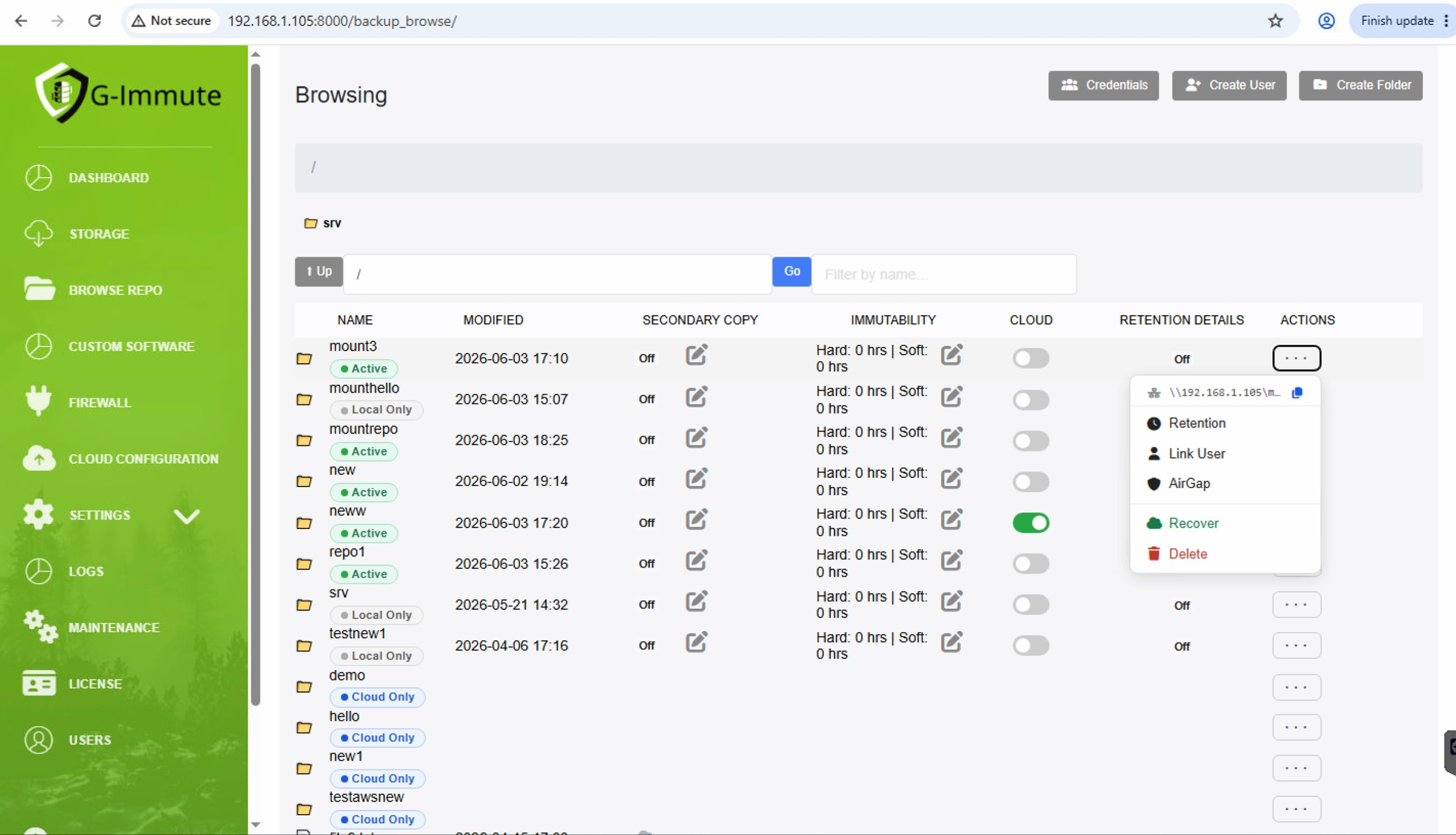 Browse Repo Initial View