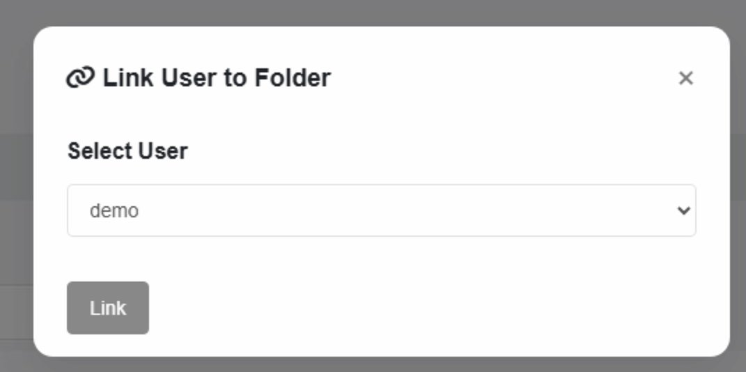 Link User to Folder Dialog