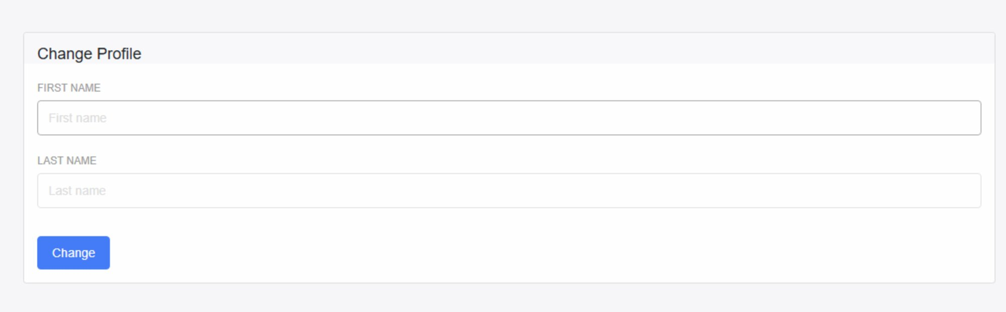 Change Profile Form